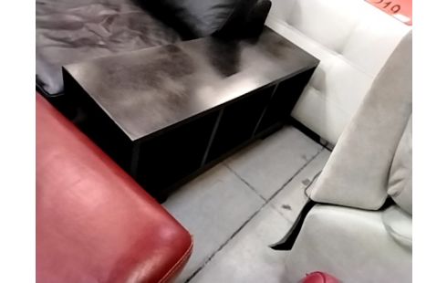 SALON CUIR NOIR CONTEMPORAIN DESIGN / CLE