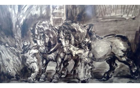 KADER TEKENING CHINESE INKT ALFRED OST