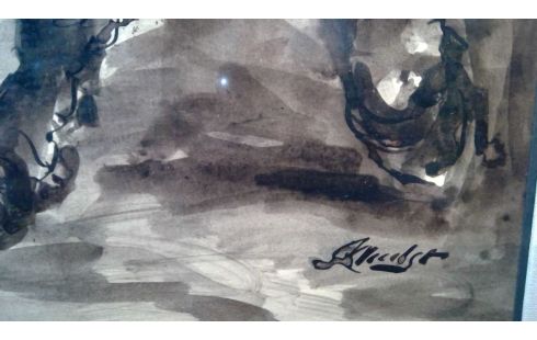 KADER TEKENING CHINESE INKT ALFRED OST