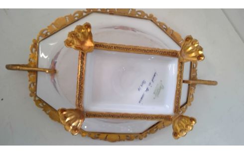 MILIEU DE TABLE LIMOGES PEINT A LA MAIN