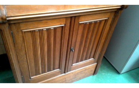 MUEBLE BAJO. TECA ANTIGUO, , BARCO 1 BISELADO HIELO