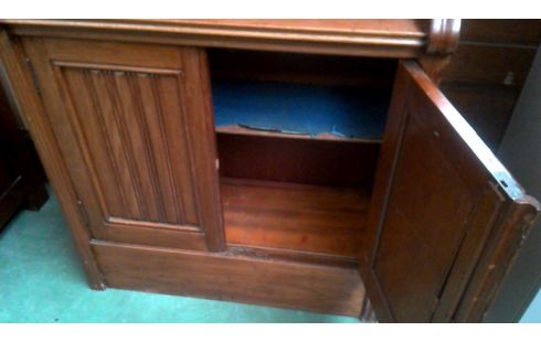 MUEBLE BAJO. TECA ANTIGUO, , BARCO 1 BISELADO HIELO