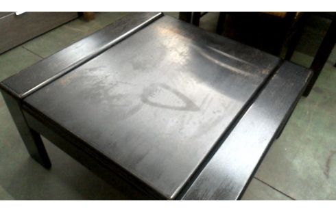 WOHNZIMMERTISCH 1 SCHWARZ MASSIV IM VINTAGE-STIL