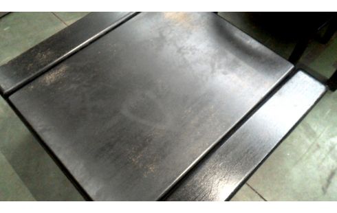 WOHNZIMMERTISCH 1 SCHWARZ MASSIV IM VINTAGE-STIL