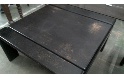 WOHNZIMMERTISCH 1 SCHWARZ MASSIV IM VINTAGE-STIL