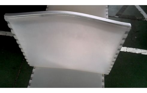 4 CHAISES DESIGN GRIS METAL PVC