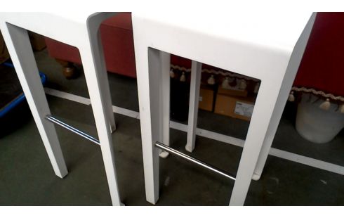 TABOURET DE BAR L UNITE BLANCHE ALUMINIUM, , CHAISE DE JARDIN