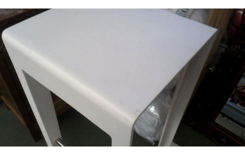 TABOURET DE BAR L UNITE BLANCHE ALUMINIUM, , CHAISE DE JARDIN