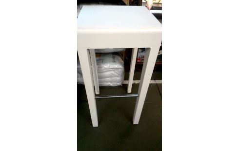 TABOURET DE BAR L UNITE BLANCHE ALUMINIUM, , CHAISE DE JARDIN