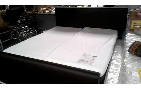 BETT 180X200 BRAUN KUNSTLEDER MET