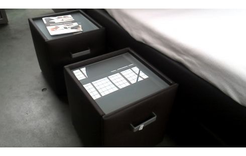 BETT 180X200 BRAUN KUNSTLEDER MET