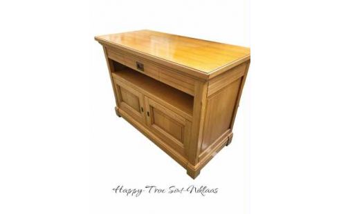 MUEBLE TELE MACIZO ROBLE 1 CAJÓN 2 PUERTAS