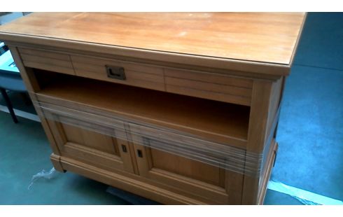 MUEBLE TELE MACIZO ROBLE 1 CAJÓN 2 PUERTAS