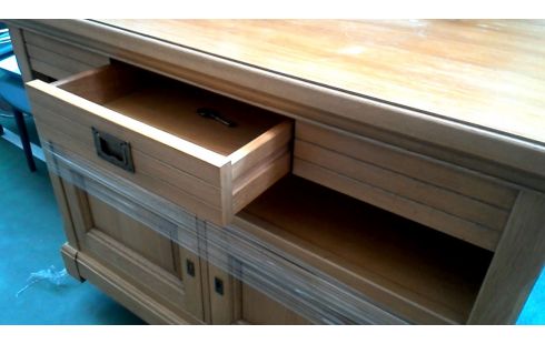 MUEBLE TELE MACIZO ROBLE 1 CAJÓN 2 PUERTAS