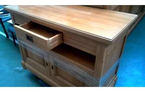 MUEBLE TELE MACIZO ROBLE 1 CAJÓN 2 PUERTAS