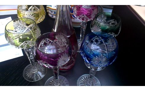 KARAF MET 6 GLAZEN VAL SAINT LAMBERT KRISTAL