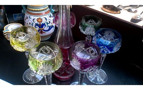 KARAF MET 6 GLAZEN VAL SAINT LAMBERT KRISTAL