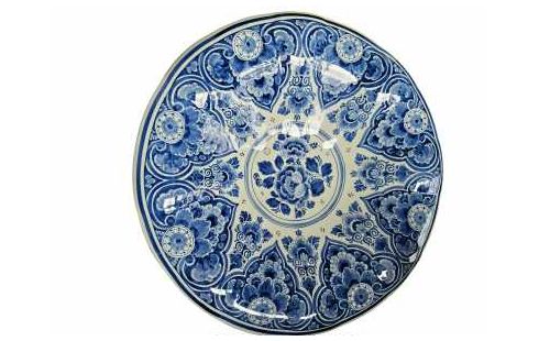 ASSIETTE GRAND DELFT BLANCHE BLEUE MEMOIRE VIVE