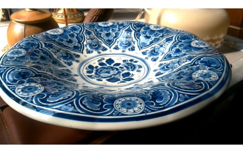 ASSIETTE GRAND DELFT BLANCHE BLEUE MEMOIRE VIVE