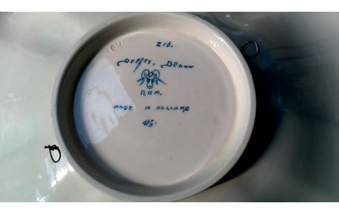 ASSIETTE GRAND DELFT BLANCHE BLEUE MEMOIRE VIVE