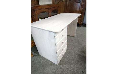 BUREAU 5 TIROIRS PATINE BLANCHE