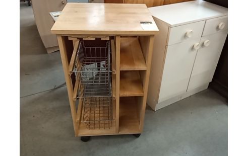 PETIT MEUBLE MODERNE À ROULETTES DE CUISINE