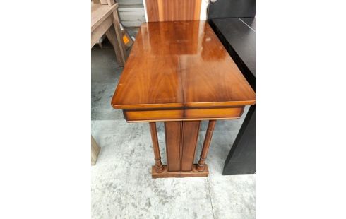 CONSOLE CONVERTIBLE EN TABLE MERISIERS 3 RALLONGE