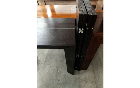 CONSOLE CONVERTIBLE TABLE NOIR 2 RALLONGE