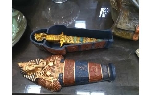 DECORATION SARCOPHAGE AVEC POIGNARD EGYPTE