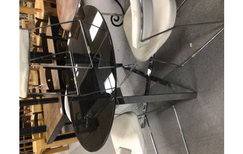 TABLE VERRE RONDE AVEC ALLONGE CALLIGARIS