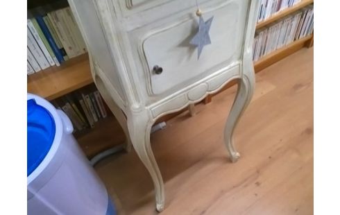 MEUBLE D'APPOINT BLANC + MARBRE