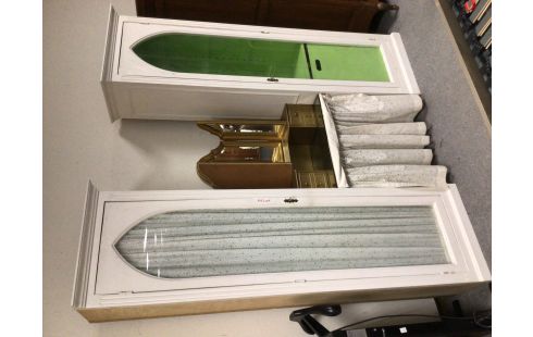 COIFFEUSE VITRINE BLANCHE