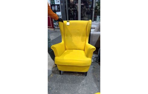 FAUTEUIL IKEA MOUTARDE + REPOSE PIED