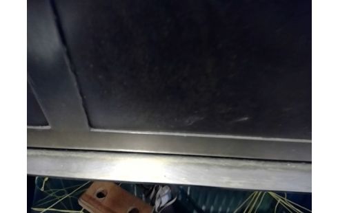 MEUBLE D'ARTISAN INOX EN L'ETAT TV/HIFI