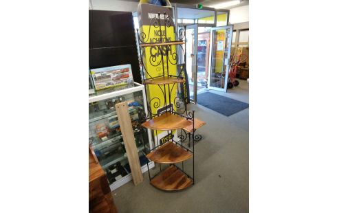 ETAGERE D'ANGLE PLIABLE BOIS EXOTIQUE