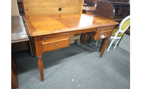 BUREAU MERISIER 2 TIROIRS 2TIRETTES