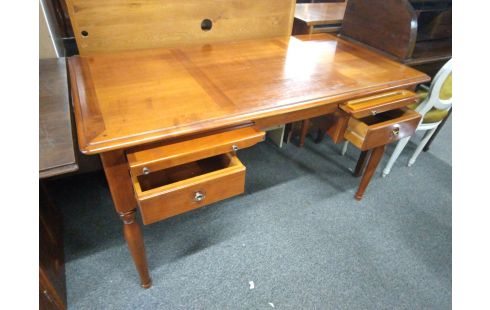 BUREAU MERISIER 2 TIROIRS 2TIRETTES