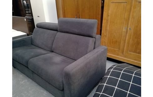 CANAPE CONVERTIBLE HENDERS & HAZEL  TISSU GRIS MATELAS BAMBOO