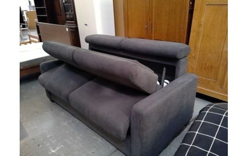 CANAPE CONVERTIBLE HENDERS & HAZEL  TISSU GRIS MATELAS BAMBOO