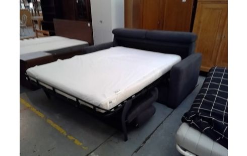 CANAPE CONVERTIBLE HENDERS & HAZEL  TISSU GRIS MATELAS BAMBOO