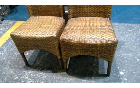 PAIRE DE CHAISES OSIER EN L'ETAT