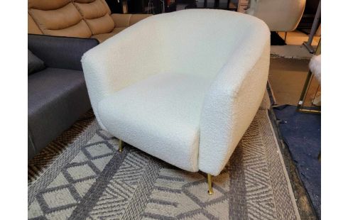 FAUTEUIL ESER BEIGE ET DORE