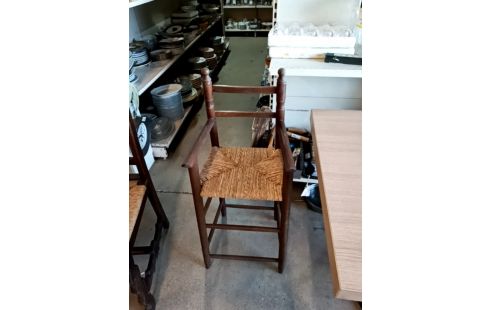 CHAISE HAUTE BOIS ET PAILLE