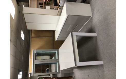 SALLE A MANGER MODERNE GRIS/BLANC