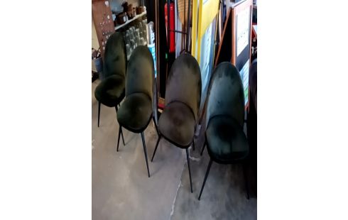 CHAISE VELOURS VERT