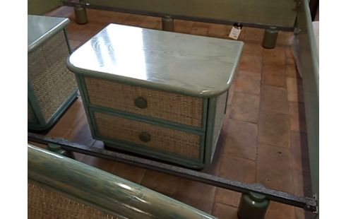 LIT BAMBOU VERT 180X200 + CHEVETS