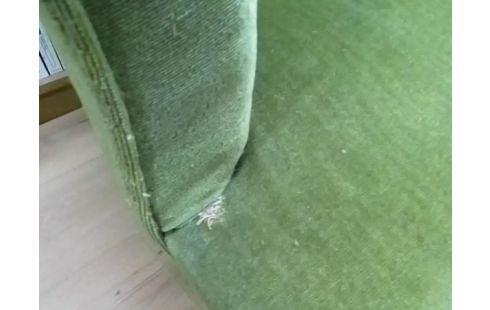 FAUTEUIL CRAPAUD VERT (1 TROU USURE)