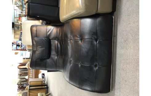 MERIDIENNE CUIR NOIR