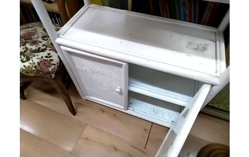 MEUBLE D'APPOINT BLANC 2 PORTES