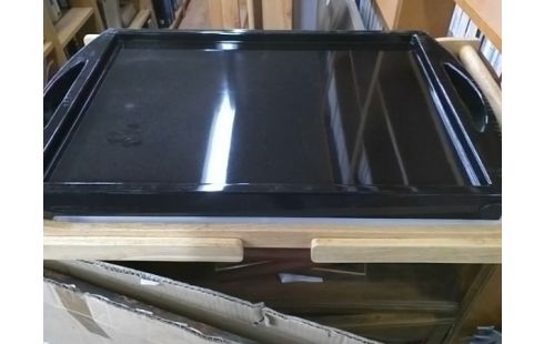 PLATEAU PLASTIQUE NOIR SUR PIED